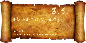 Békési Virág névjegykártya