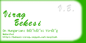 virag bekesi business card